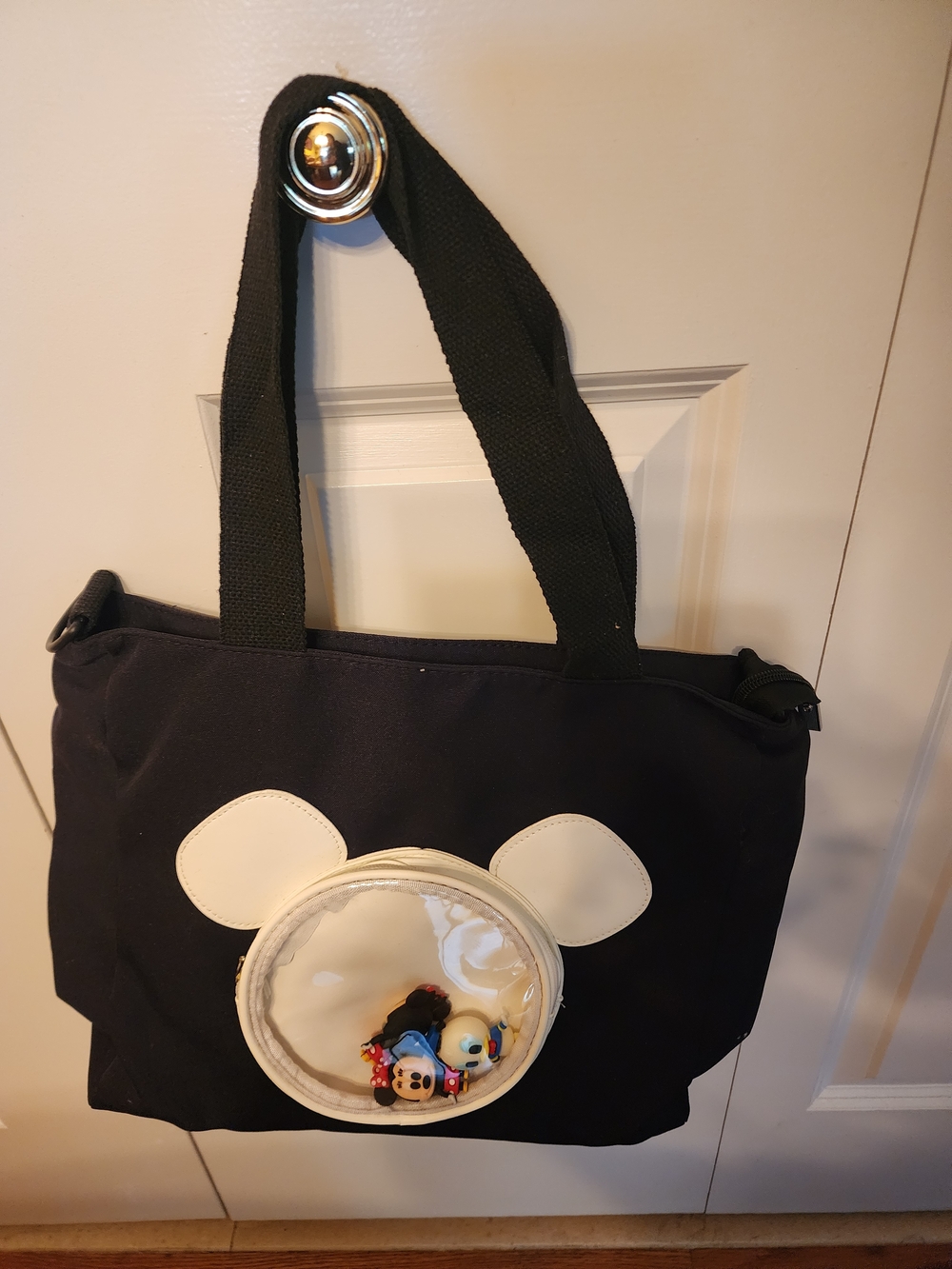 NWOT Black Disney Mickey Mouse Tote Bag w/ Clear Pocket – Cute & Fun